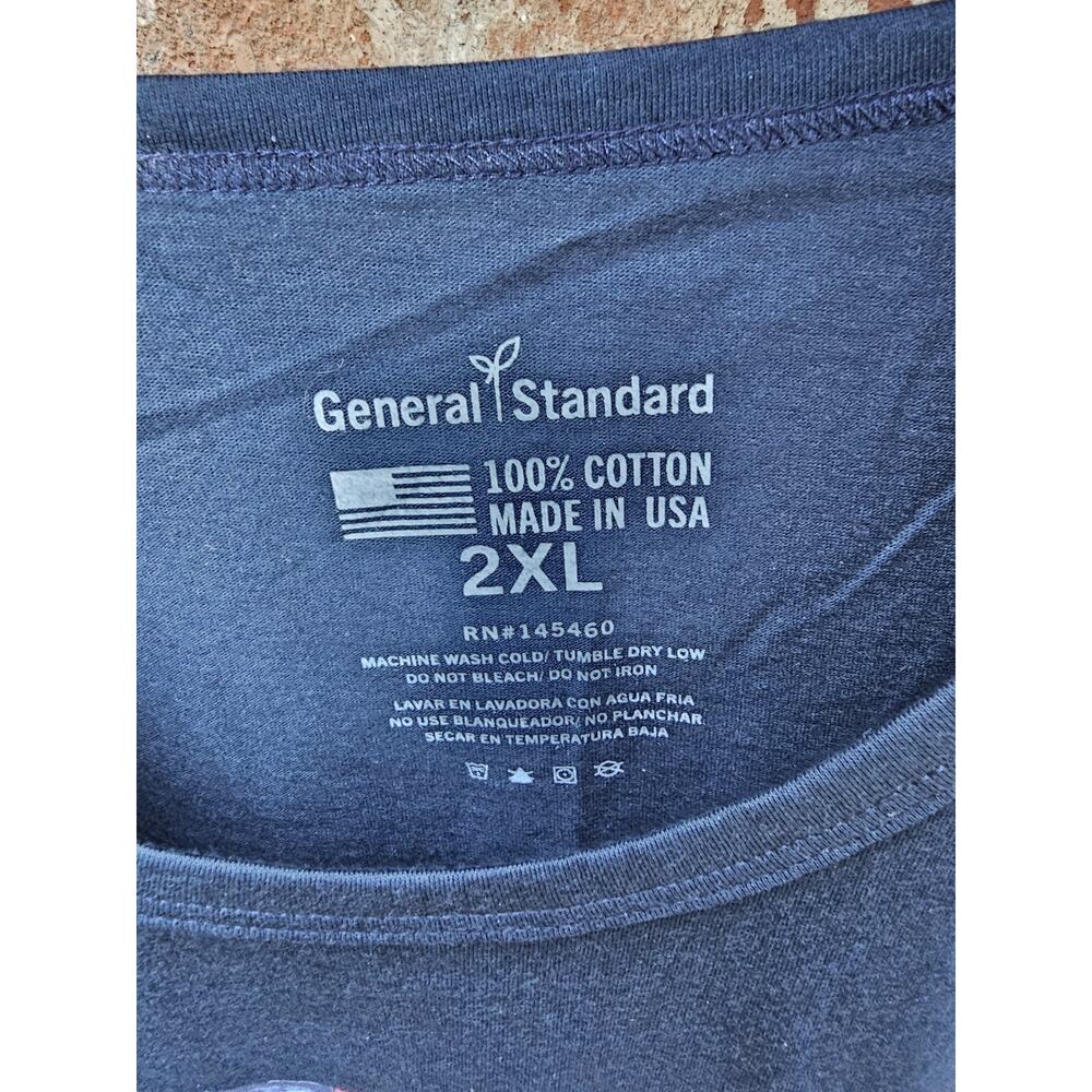 General Standard Women's 2XL USA American Flag Patriotic Graphic Tee Made In USA - Picture 3 of 7